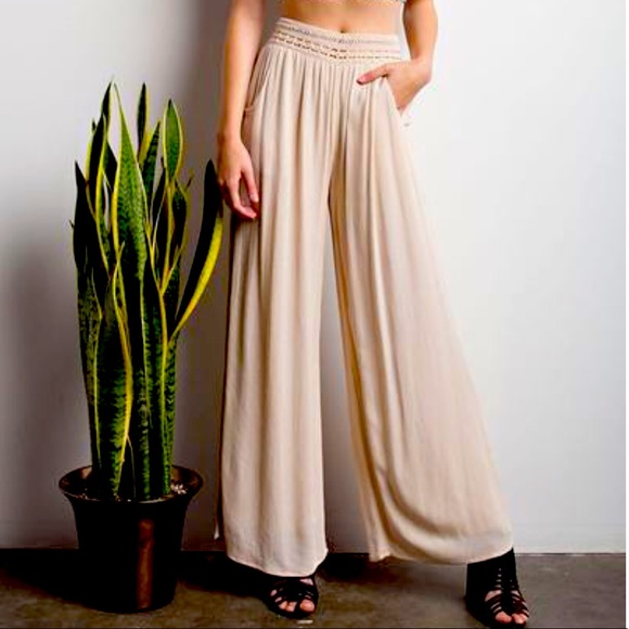 Wishlist Cream Boho Pants - Picture 1 of 3